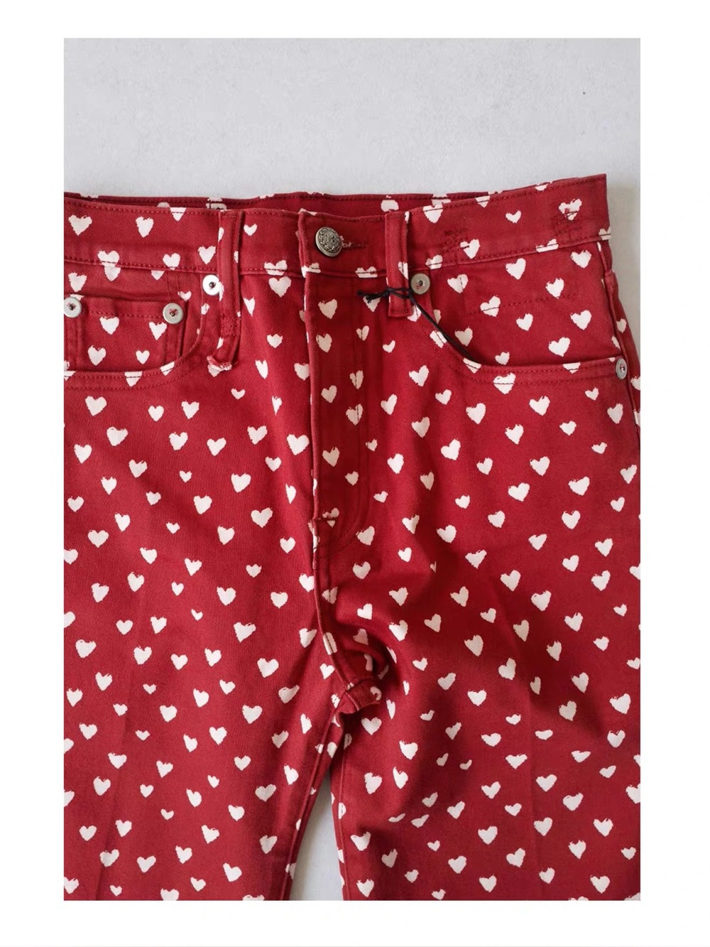 R13 CHARLOTTE JEAN Red Scattered Hearts, 25 26 27 28 - Picture 5 of 11
